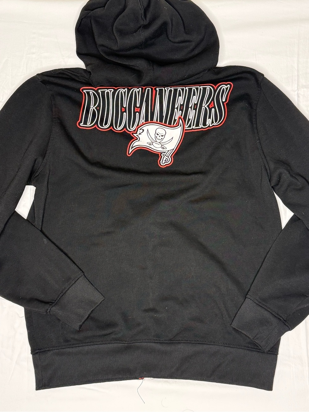 Tampa Bay Buccaneers NFL Full Zip Hoodie Men’s L Black Red